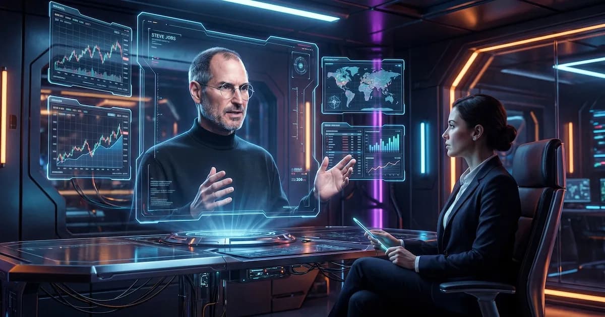 Una empresaria utiliza IA de ChatGPT para emular el estilo de Steve Jobs en su consultora