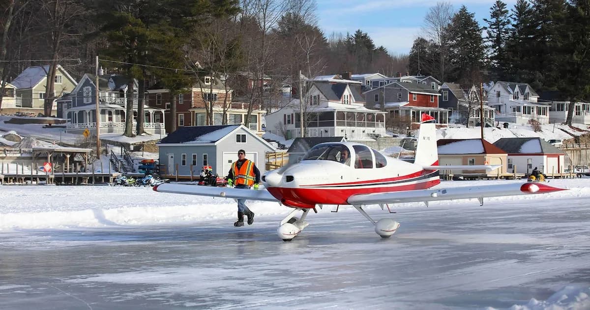 Aterrizajes sobre hielo: la singular pista de Alton Bay en Estados Unidos