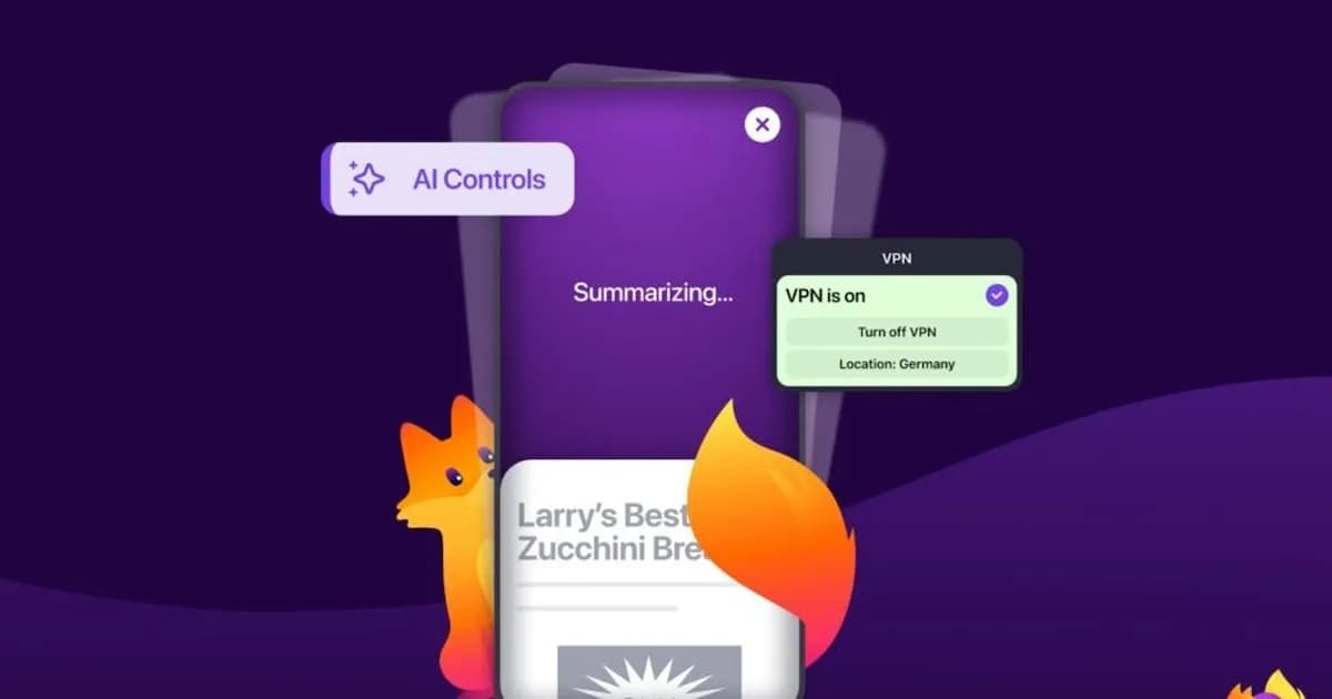 Firefox presenta novedades: VPN integrada y control de IA en dispositivos móviles