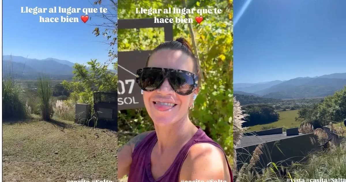 Florencia Peña comparte la asombrosa vista de su hogar en Salta y su vida familiar