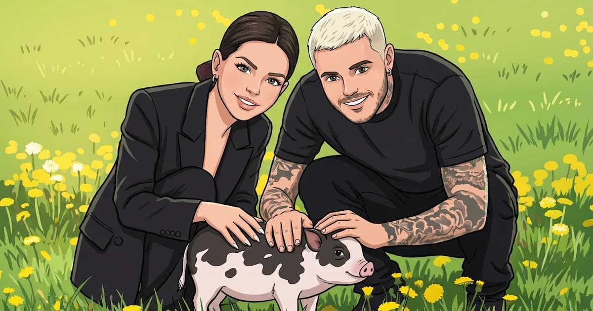 La curiosa experiencia de acariciar cerdos en Japón: la visita de Icardi y la China Suárez