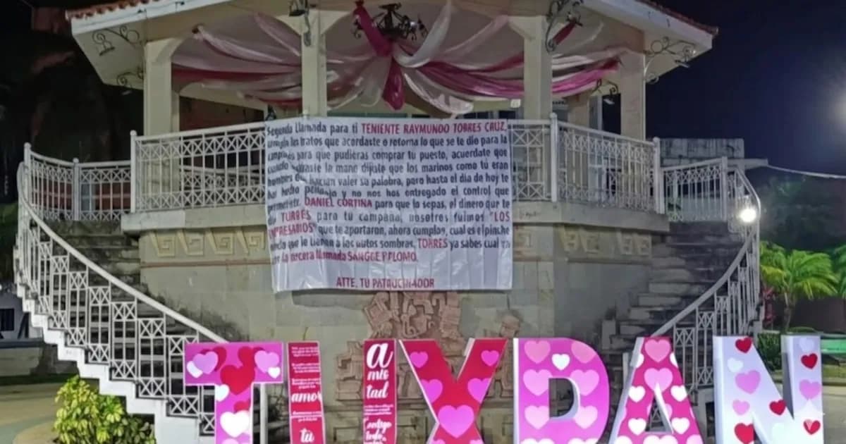 Amenazas en Tuxpan: Narco-mantas apuntan a autoridades locales