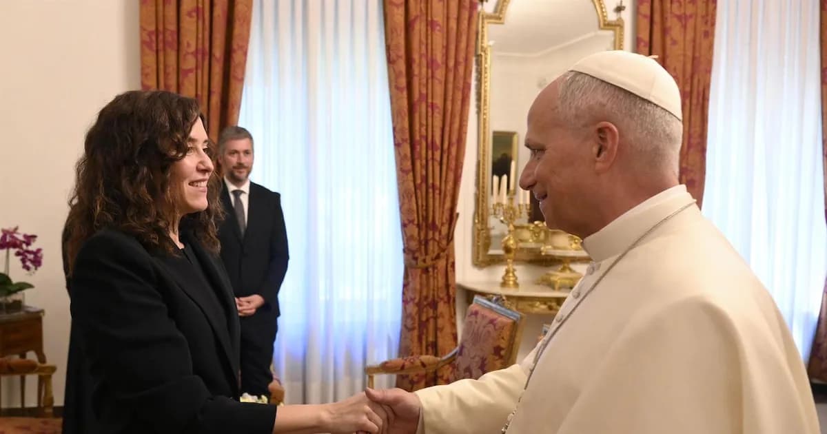 Díaz Ayuso destaca el profundo arraigo católico de Madrid durante la visita del Papa