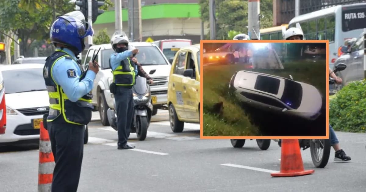 Camioneta de lujo se hunde en canal de Cali por conductor ebrio