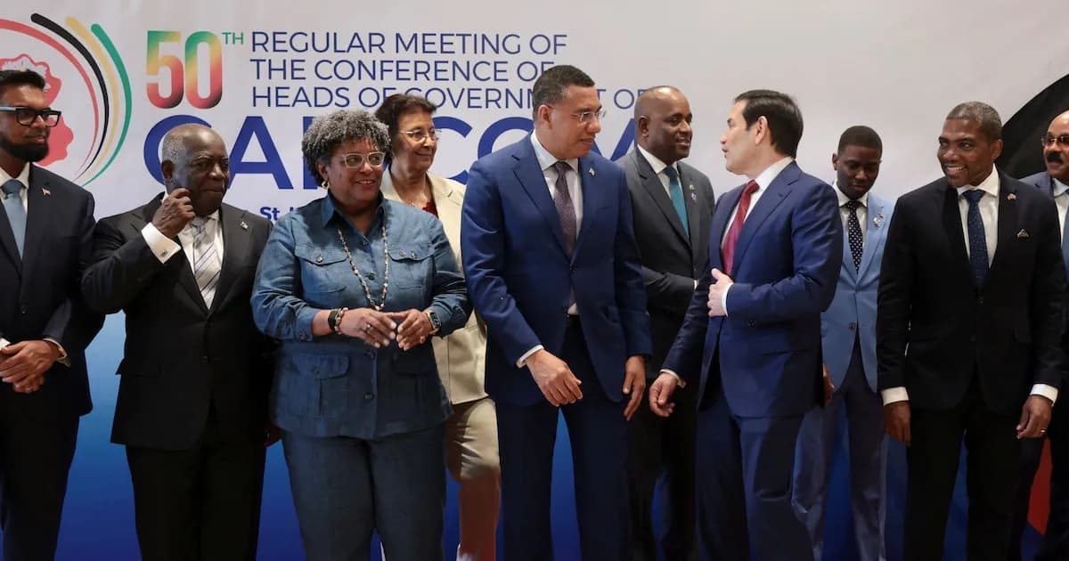 Líderes de Caricom ven con buenos ojos el llamado de Marco Rubio a reforzar la cooperación regional