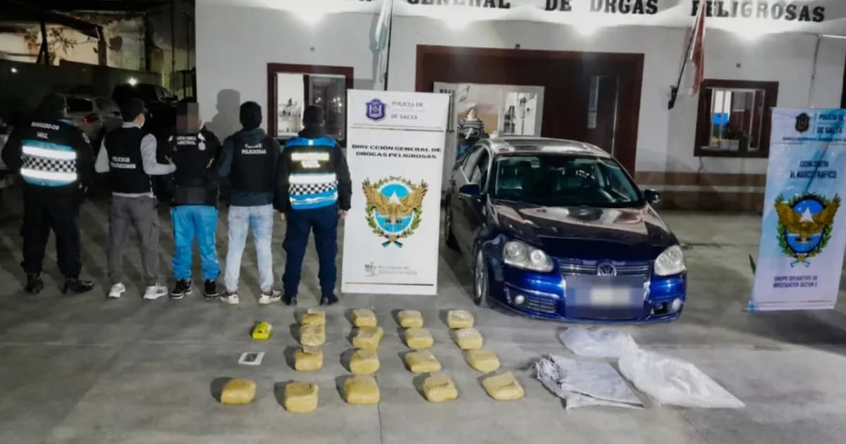 Desmantelan red de narcotráfico en Salta: 205 kilos de droga incautados y dos detenidos