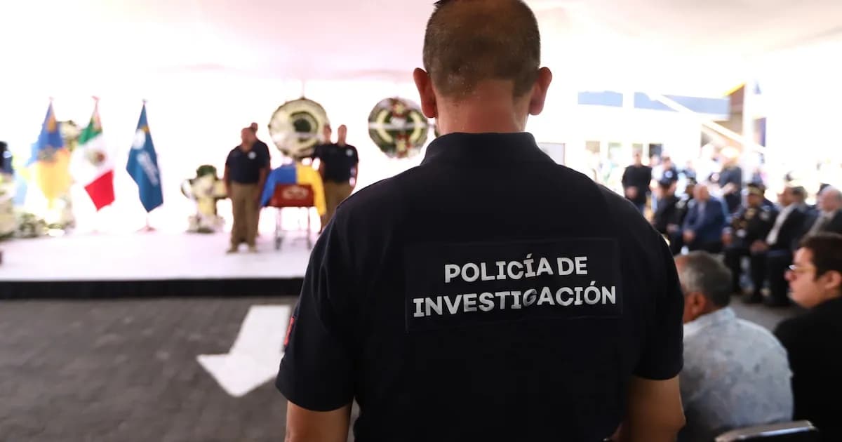 Homenaje a agente caído en Jalisco tras ataques del CJNG