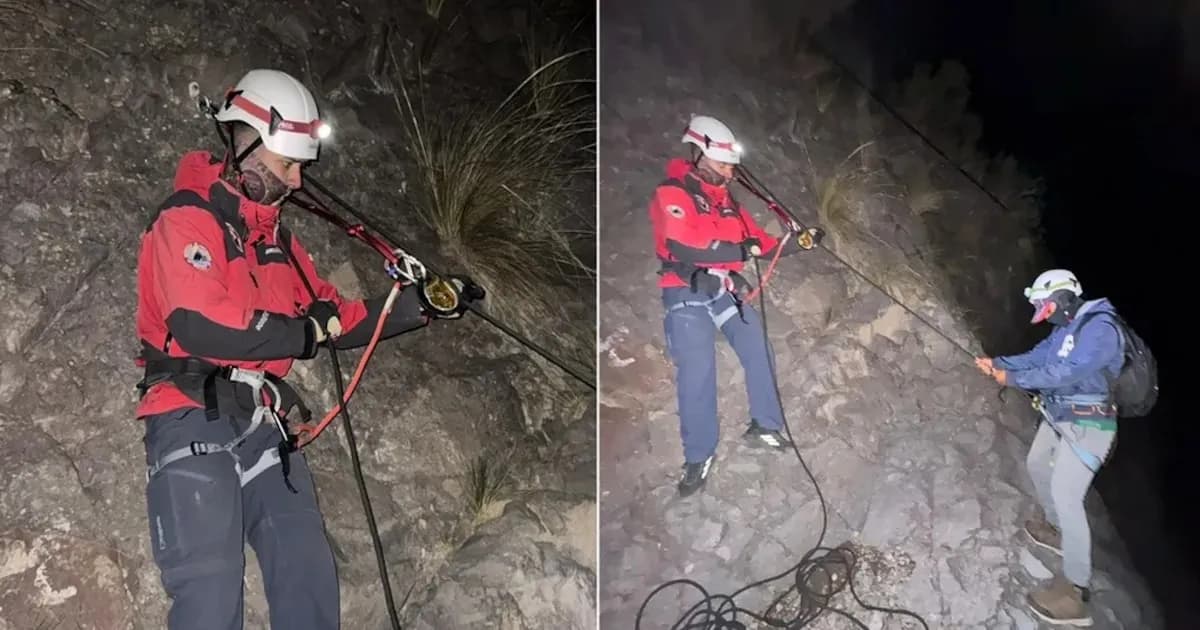 Rescatan a cuatro jóvenes perdidos en el cerro Arco de Mendoza