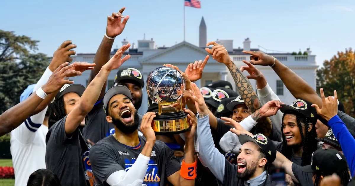 Los Knicks se convierten en el primer campeón de la NBA en visitar la Casa Blanca con Trump
