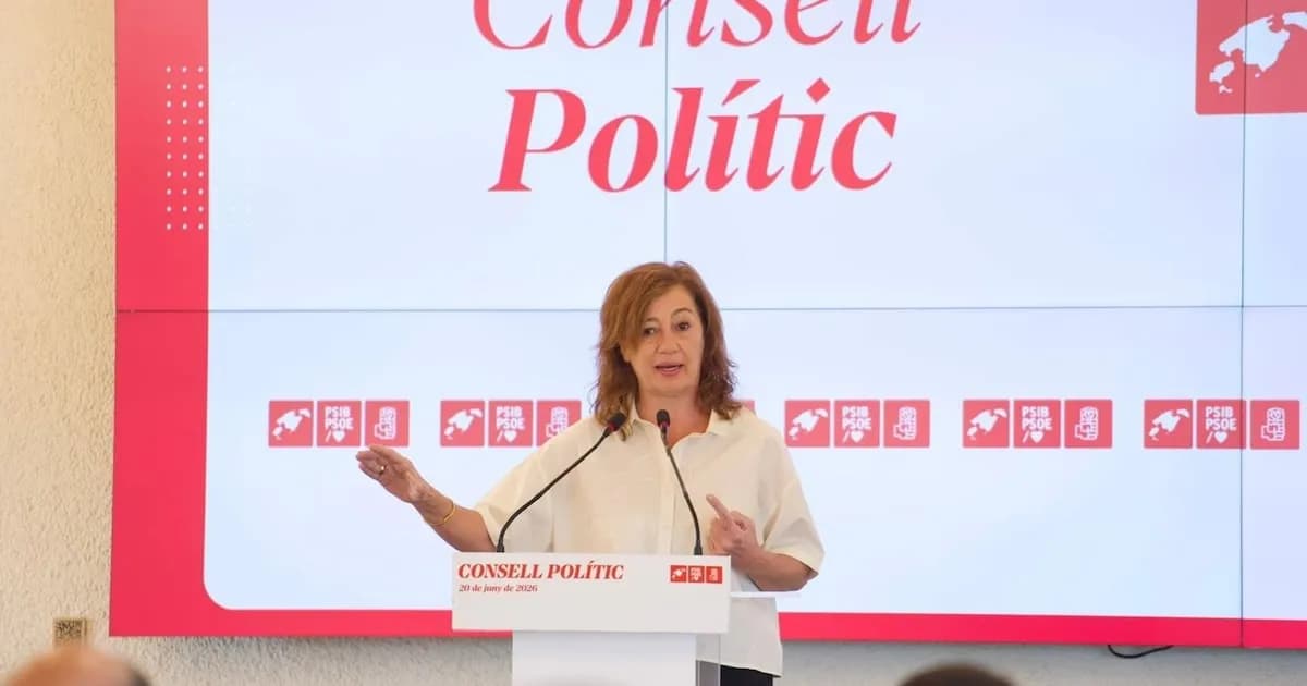 Francina Armengol se aparta de la candidatura del PSIB para las próximas elecciones en Baleares