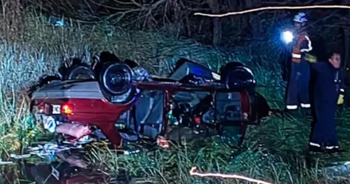 Tragedia vial en la ruta 9: tres entrerrianos pierden la vida tras caer en un arroyo