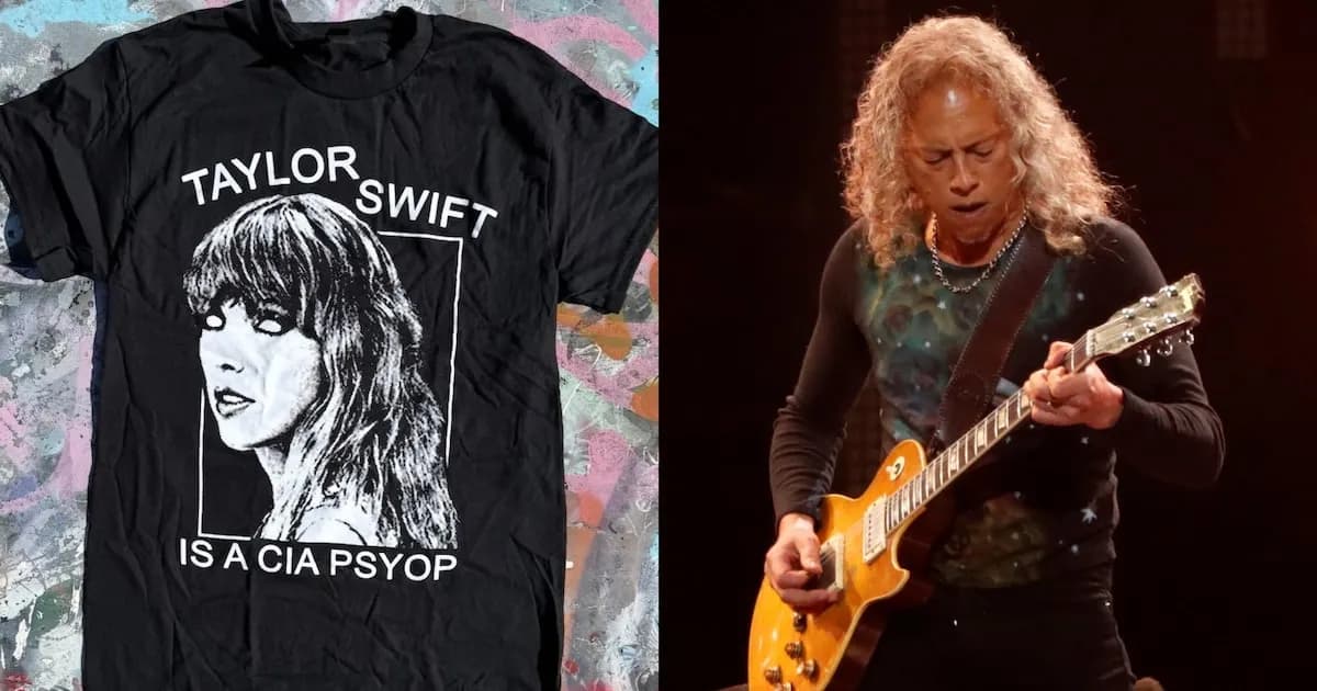 Kirk Hammett de Metallica sufre caída en Dublín tras controversia por camiseta de Taylor Swift
