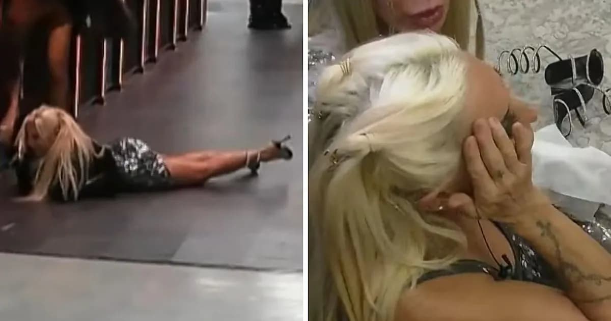 Yanina Zilli sufre un accidente en Gran Hermano durante una gala en vivo