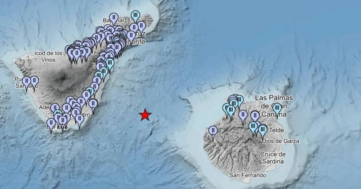 Terremoto de 4,4 sacude Tenerife y Gran Canaria generando preocupación