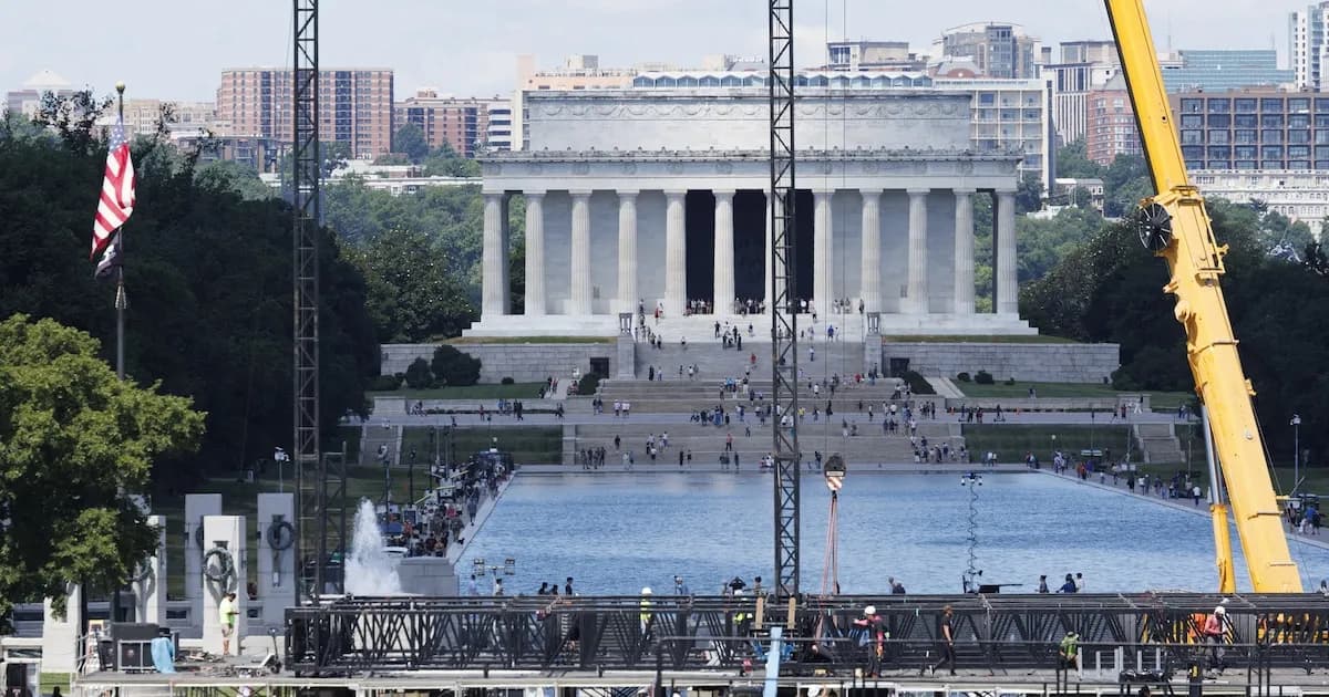Trump promete reparar el estanque reflectante del National Mall tras críticas por su estado