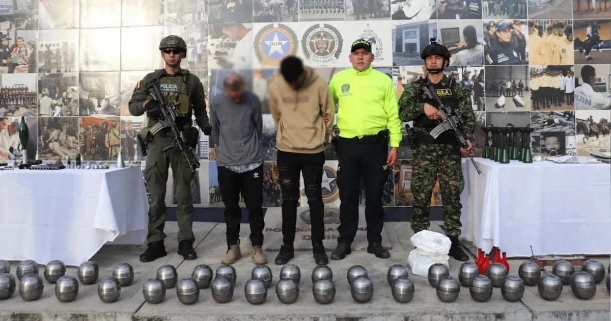 Detenido alias Plumilla, experto en explosivos del ELN en Bogotá