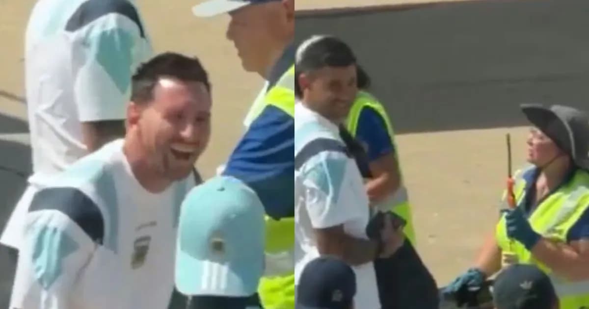 La risa de Messi ante un imprevisto en la valija de Cuti Romero en el aeropuerto