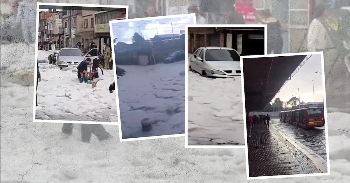 Granizada en Bogotá causa caos en el transporte y afecta diversas zonas de la ciudad