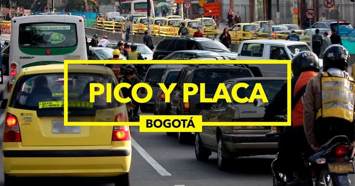 Junto con el fin de evitar multas este miércoles, pico y Placa en Bogotá: restricciones vehiculares