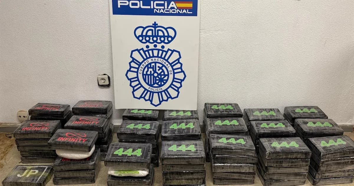 Desarticulan red de narcotráfico: incautan 110 kilos de cocaína en España