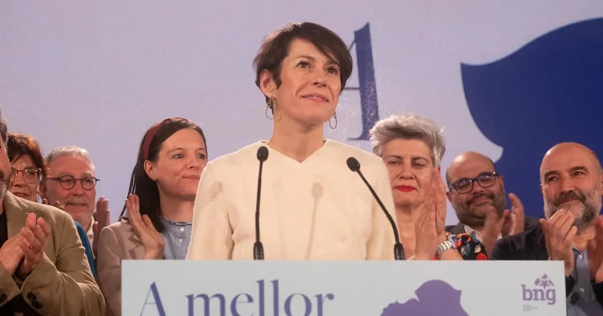 Ana Pontón celebra una década al frente del BNG con un avance histórico en Galicia