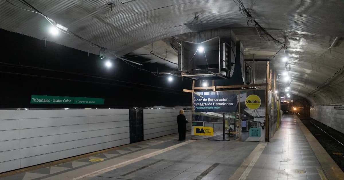 Cierre de la estación Tribunales por obras de renovación en la línea D del subte