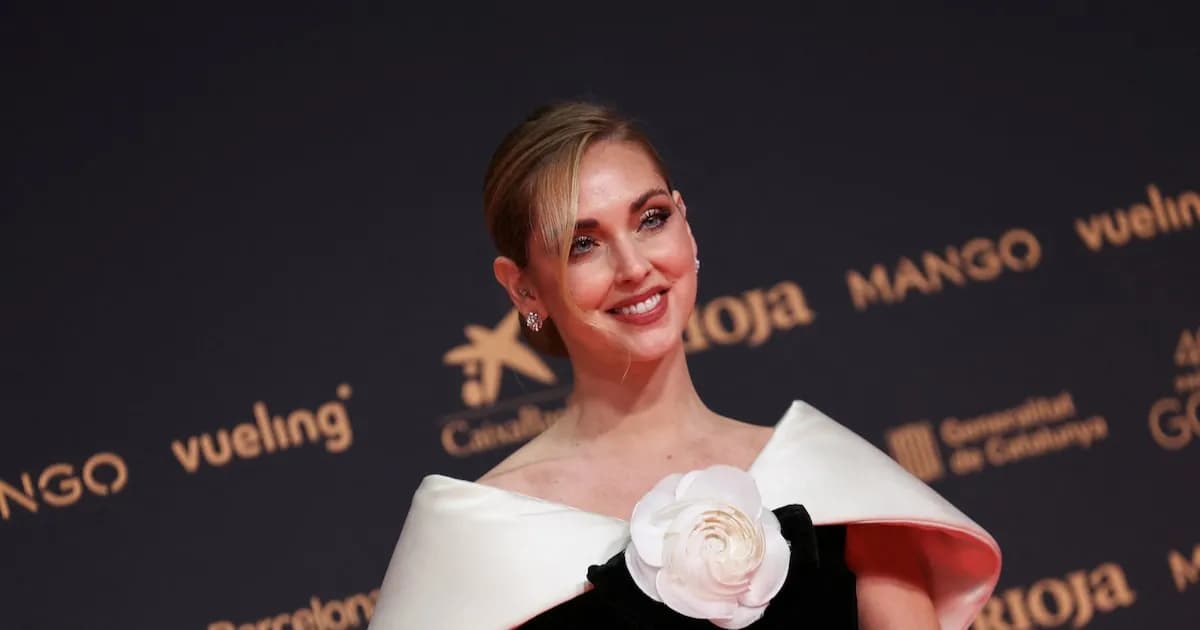 Chiara Ferragni deslumbra en los Premios Goya 2026 con un look espectacular