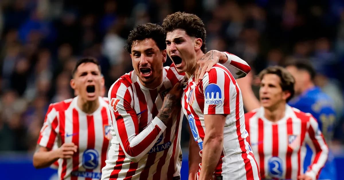 Julián Álvarez brilla con gol agónico y lleva al Atlético Madrid a la victoria