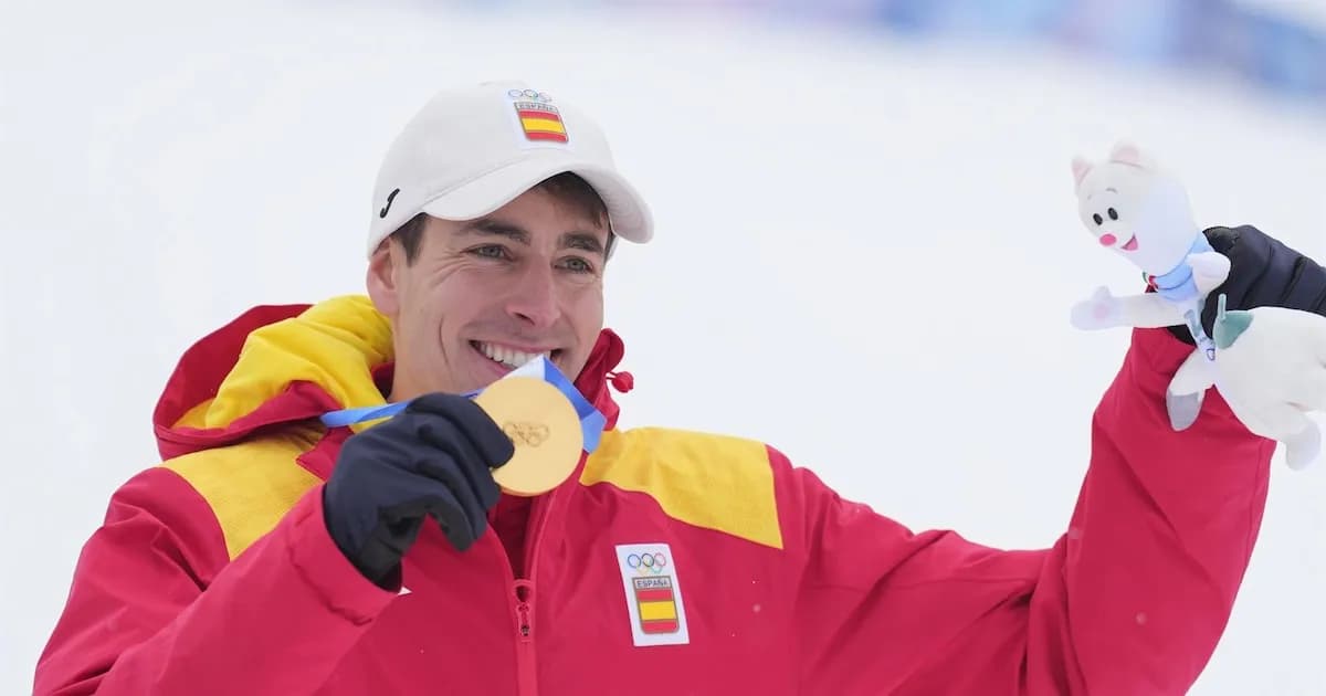 Oriol Cardona celebra su oro olímpico y promueve el esquí de montaña en España