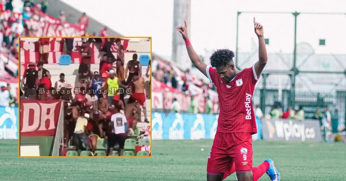 Violencia en el estadio: hincha del Junior agredido tras intentar robar bandera del América