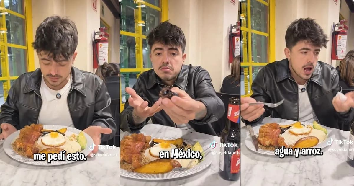Influencer evalúa la gastronomía colombiana en México y expresa sus dudas