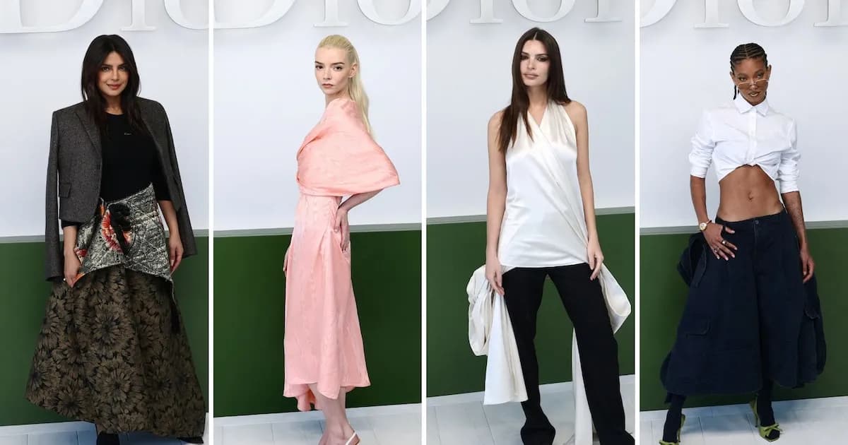 Deslumbrantes looks de las estrellas en la Semana de la Moda de París de Dior