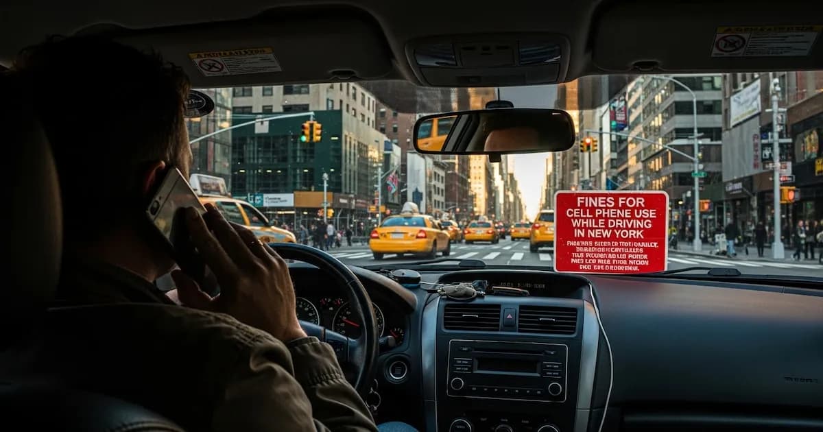 Multas por uso del celular al volante en Nueva York: lo que tenés que saber