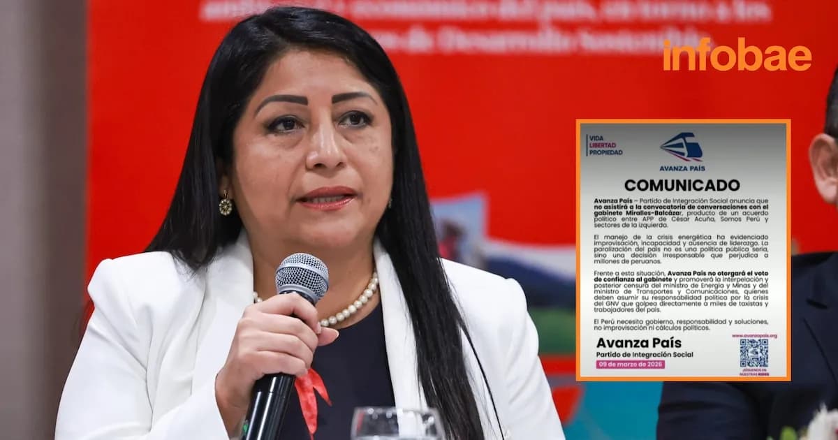 Avanza País se niega a dialogar y rechaza confianza al gabinete de Miralles