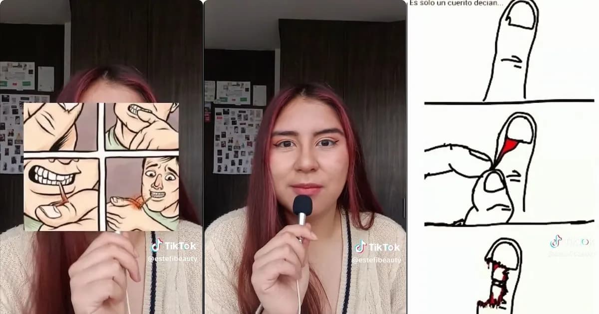 Creadora de contenido relata su experiencia médica tras quitarse un cuerito de la uña