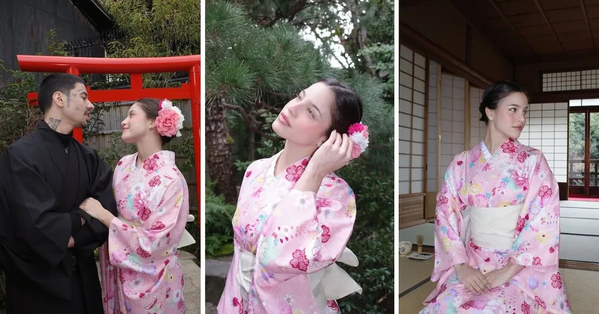 Emilia Mernes deslumbra en Japón con su estilo geisha junto a Duki