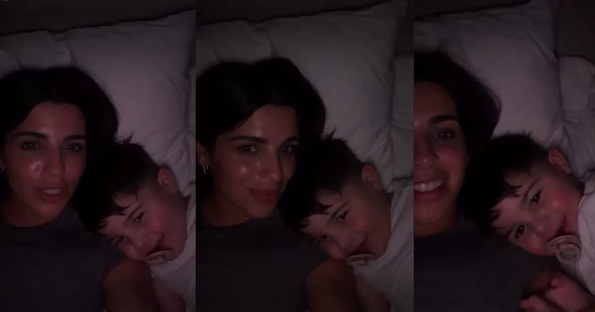 Benjamín, hijo de Enzo Fernández, elige dormir con papá en un tierno momento familiar