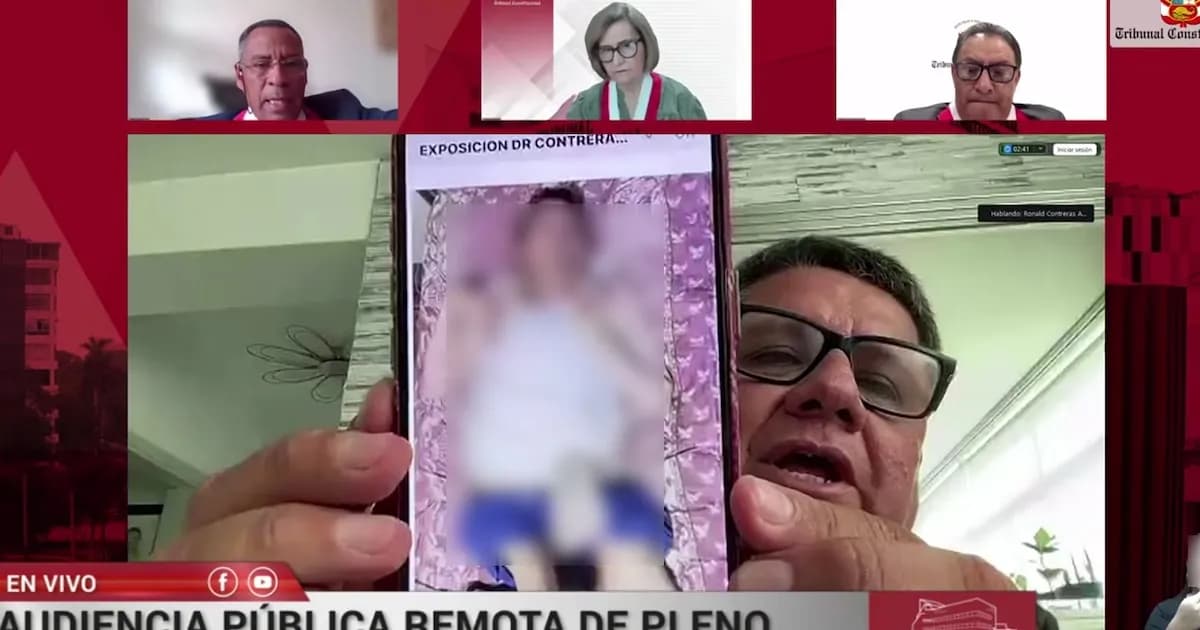 Abogado presenta foto de Michael Urtecho en estado crítico ante el Tribunal Constitucional