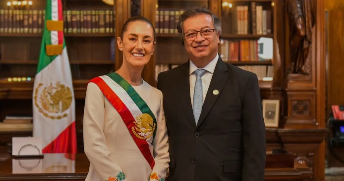Claudia Sheinbaum y Gustavo Petro dialogan sobre paz y cooperación en América Latina