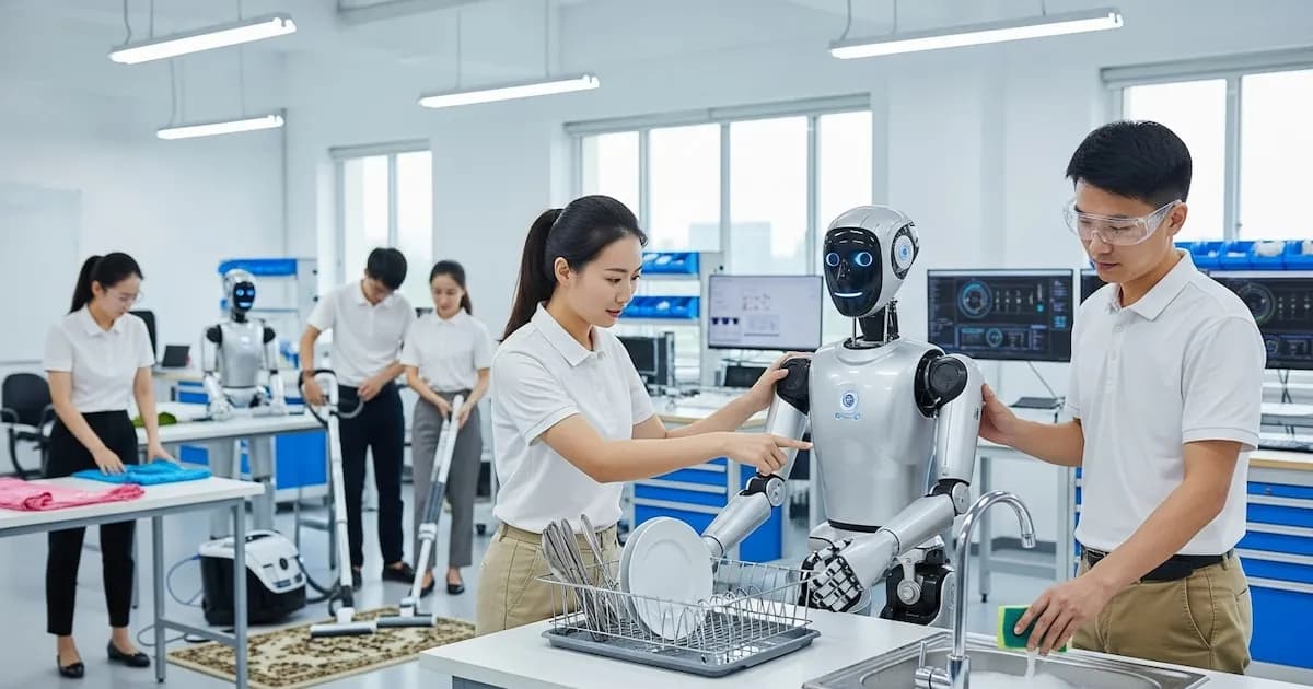 Innovadoras 'escuelas' donde humanos enseñan a robots tareas del hogar