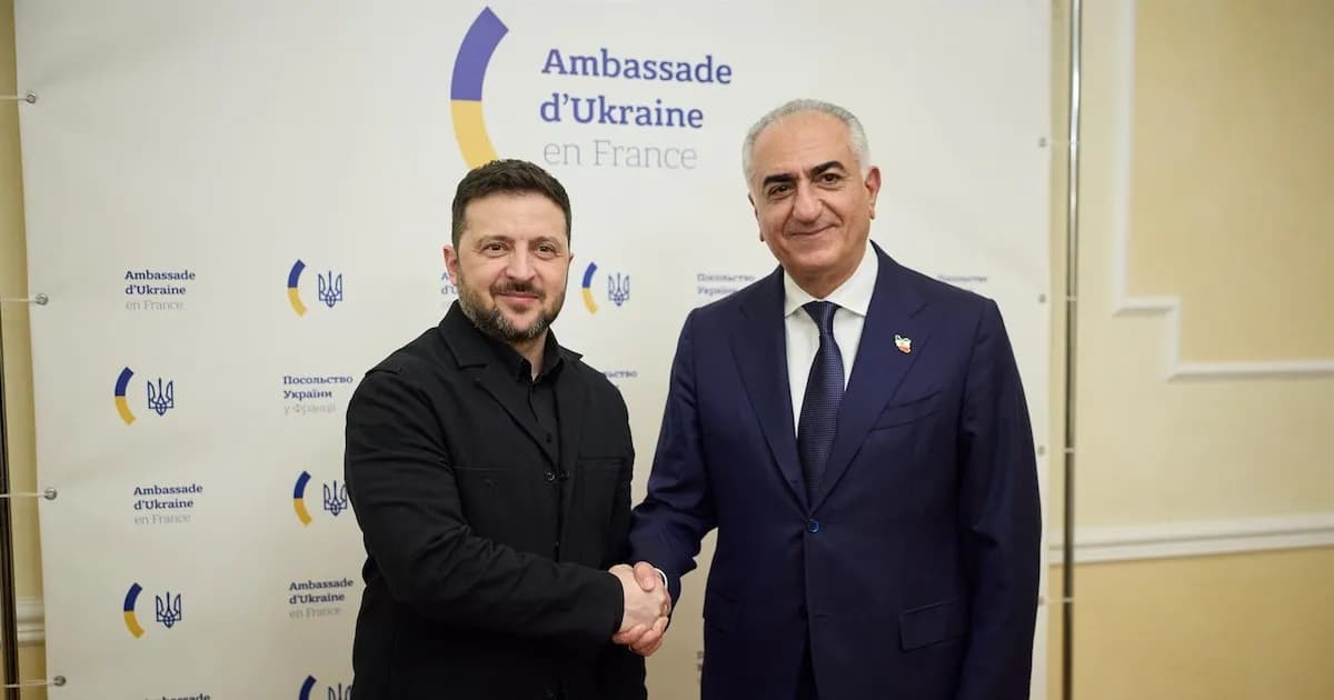 Zelenski agradece al hijo del sah de Irán por su apoyo a la soberanía ucraniana