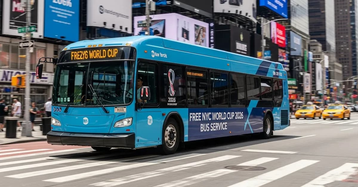 Nueva York implementará autobuses gratuitos en piloto durante el Mundial 2026