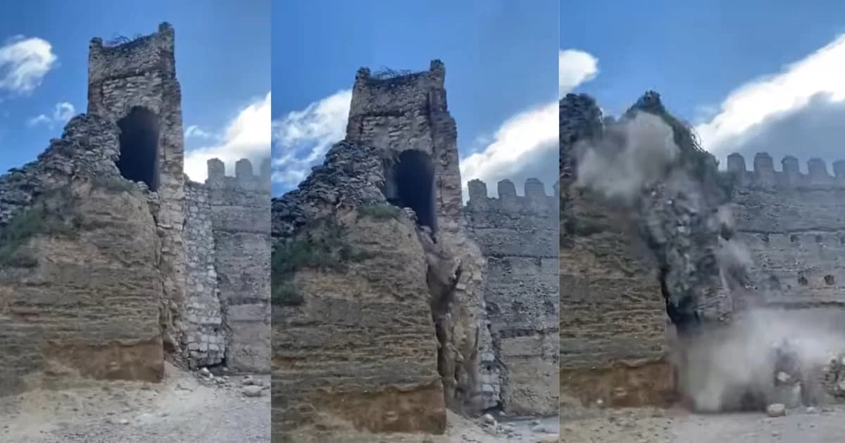 Derrumbe en el castillo de Escalona: una torre se desploma antes del inicio de visitas turísticas