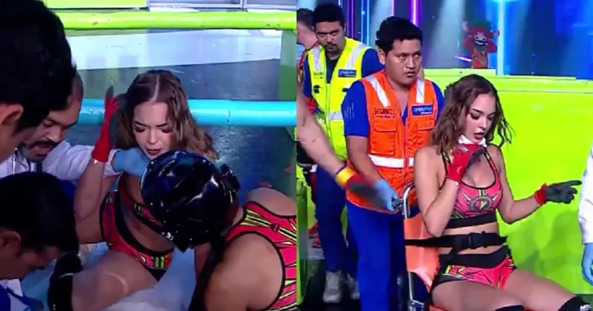Flavia López sufre accidente en 'Esto es Guerra' y es trasladada de urgencia