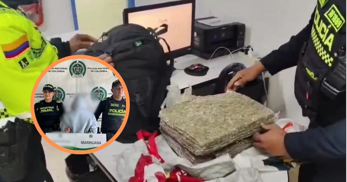 Detienen a adolescente venezolano con 11 kilos de marihuana en Bogotá