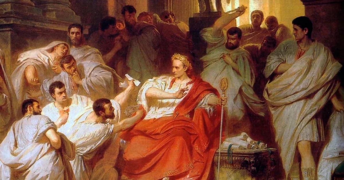 El asesinato de Julio César: conspiración senatorial y el fin de una era en Roma