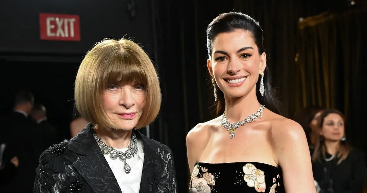 Oscars 2026: Anne Hathaway y Anna Wintour rinden homenaje a 'El diablo viste a la moda'