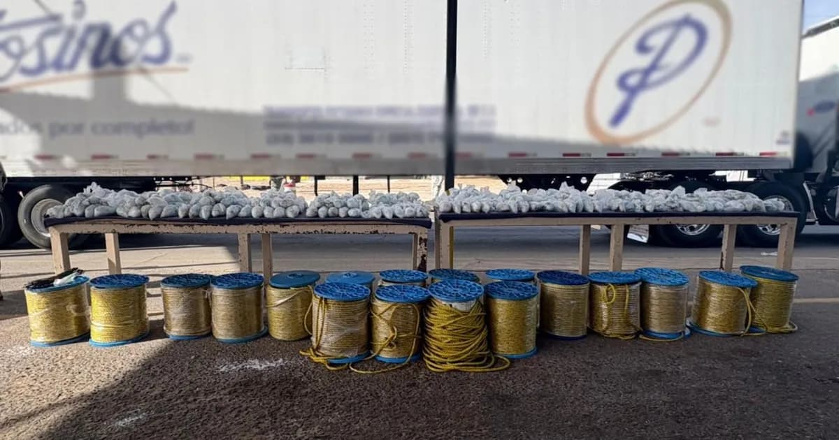 Desmantelan cargamento de metanfetamina oculto en tráiler en San Luis Río Colorado