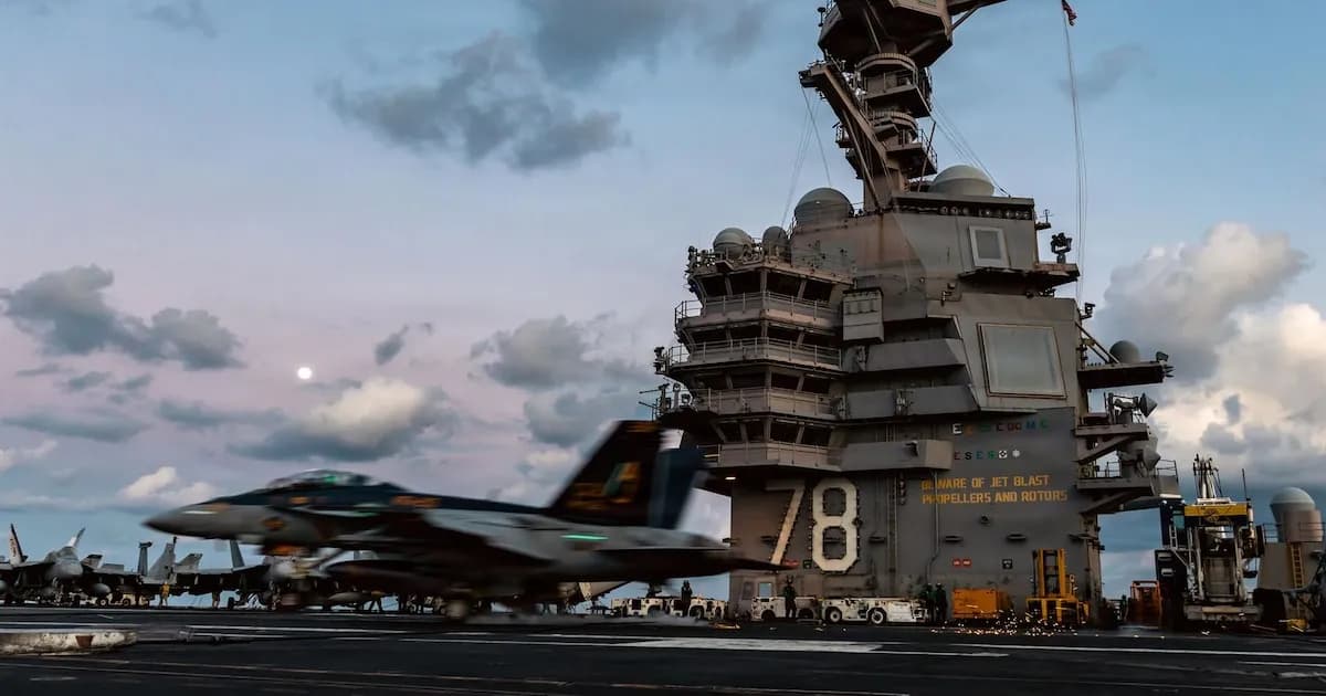Irán advierte sobre ataques a centros logísticos del portaaeronaves USS Gerald Ford