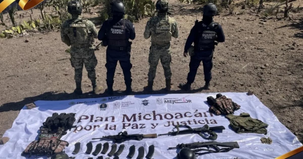 Tiroteo en Michoacán: la Marina se defiende y asegura armamento y droga